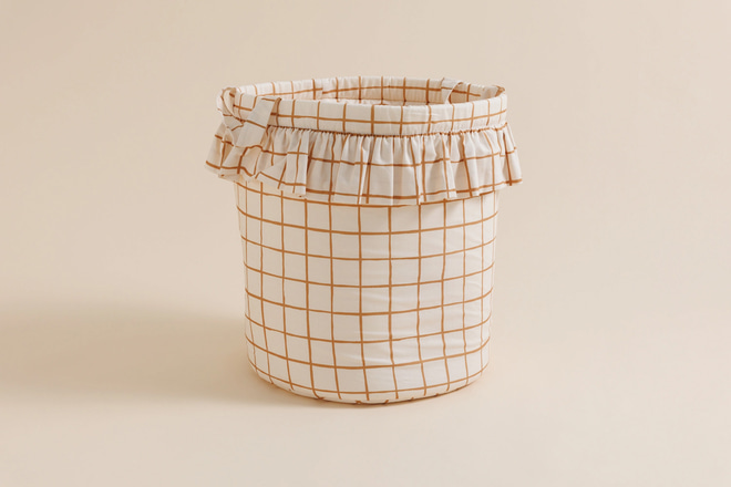 Panier de Rangement Vichy Caramel 