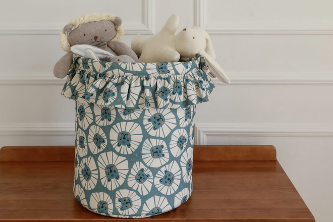 Denim Lion Storage Basket