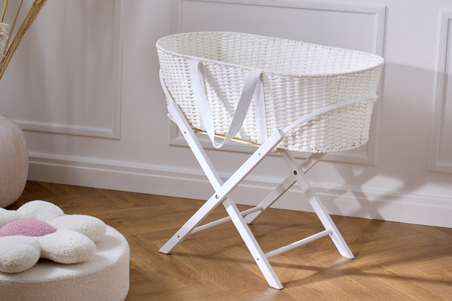 Cuna Blanca con Colchón y Soporte