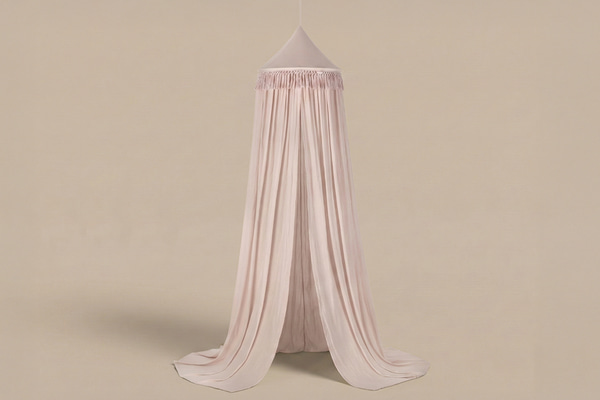 Betthimmel Boho Hellrosa