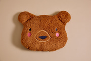 Bouclé Teddy Bear Cushion – Camel
