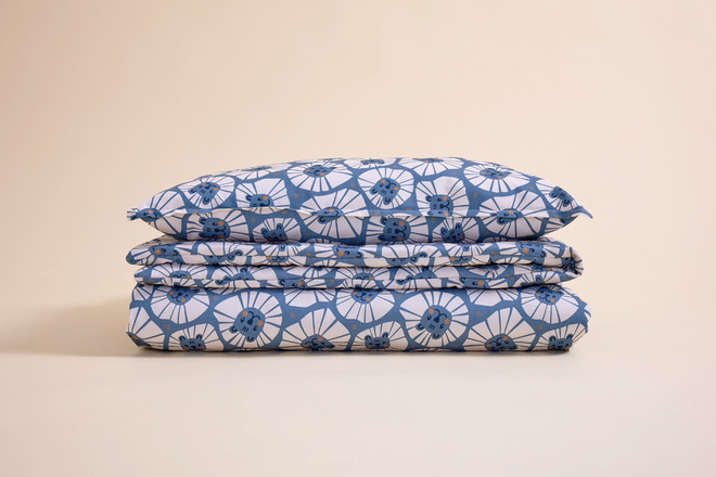 Set Edredón Doble Cara 120x160 y Cojín 40x60 - Denim León