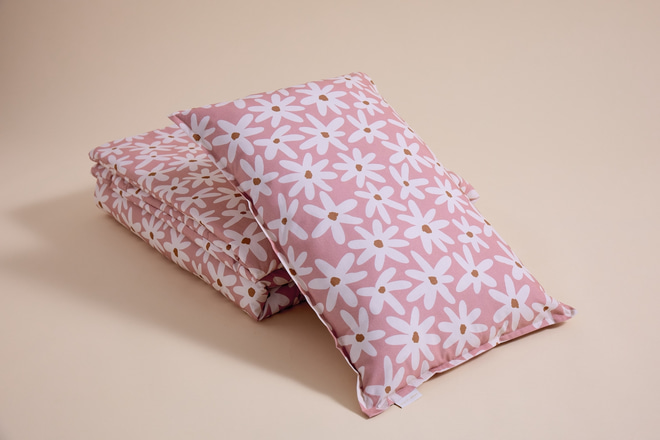 Bettdecke 120x160 & Kissen 40x60 Set - Marguerites