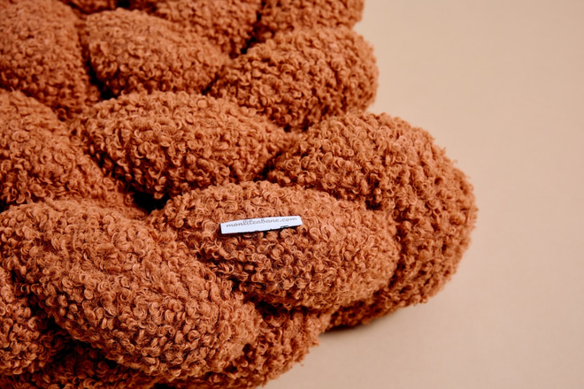 Tour de lit tressé 3 Épis - Bouclé Cannelle