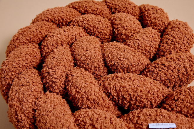 Cinnamon Boucle Bed Bumper - 3 Ropes