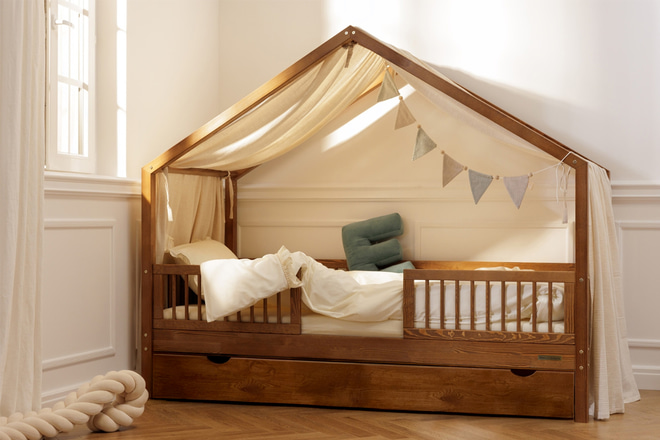 Lit Cabane DP Premium 20cm 90x190cm - Vintage 