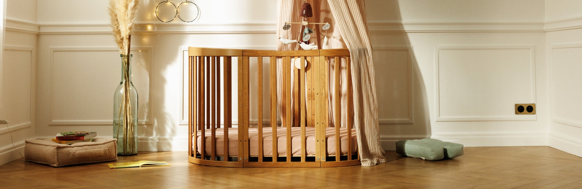 7 in 1 Evolving Cradle - Convertible Baby Bed