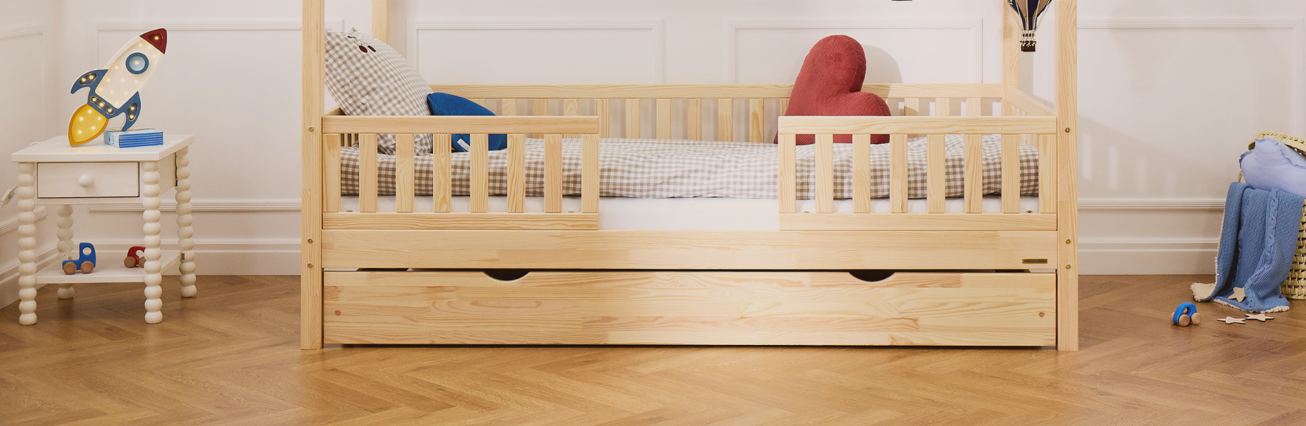 Chatová postel se zásuvkou pro děti: Chytré úložiště | Mon Lit Cabane