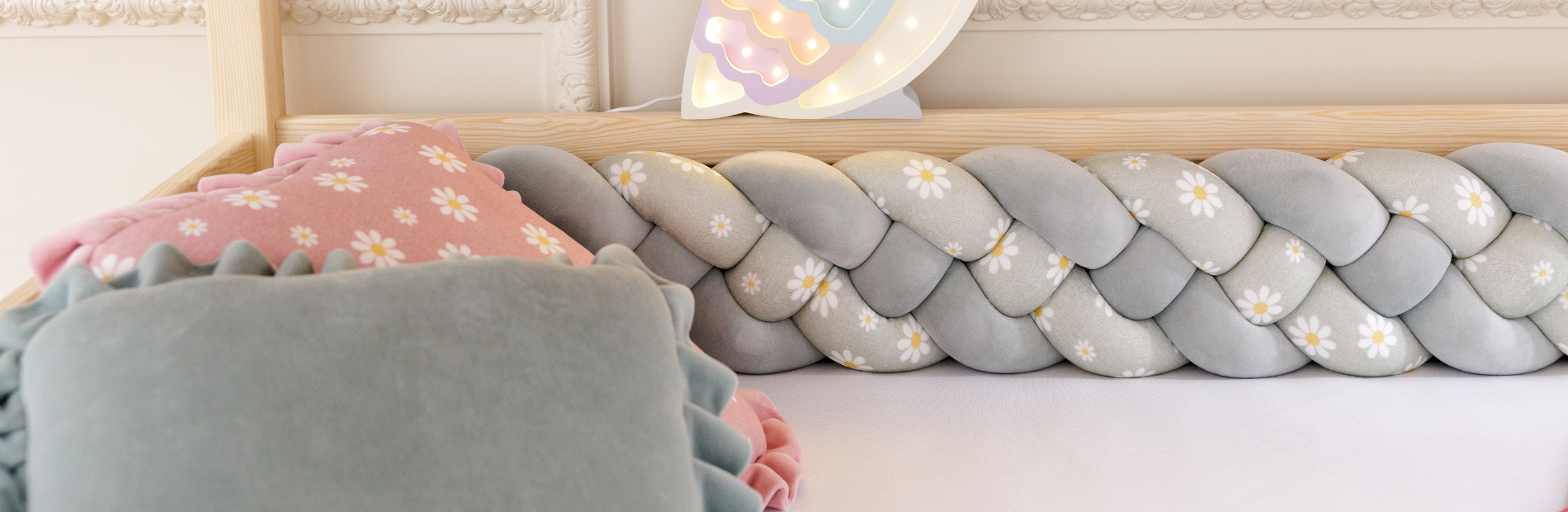 Tours de lit tressés 4 épis - Monlitcabane