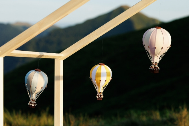 Deko-Heißluftballon