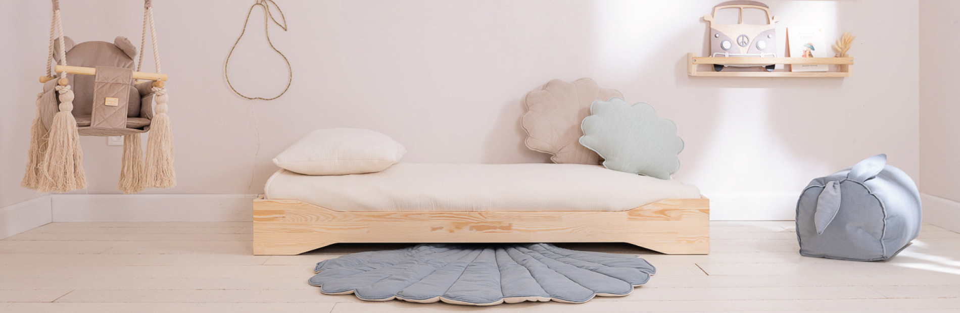 Letto Singolo Copenaghen: letto singolo in legno naturale | Mon Lit Cabane