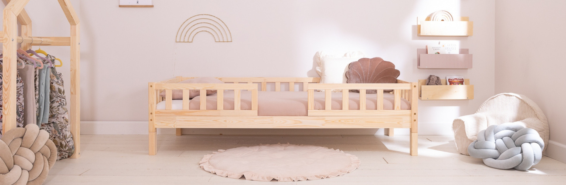 Letto Singolo Parigi: letto singolo in legno naturale | Mon Lit Cabane