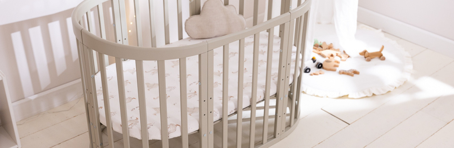 Matelas Ovale pour Lit Bébé - 10cm