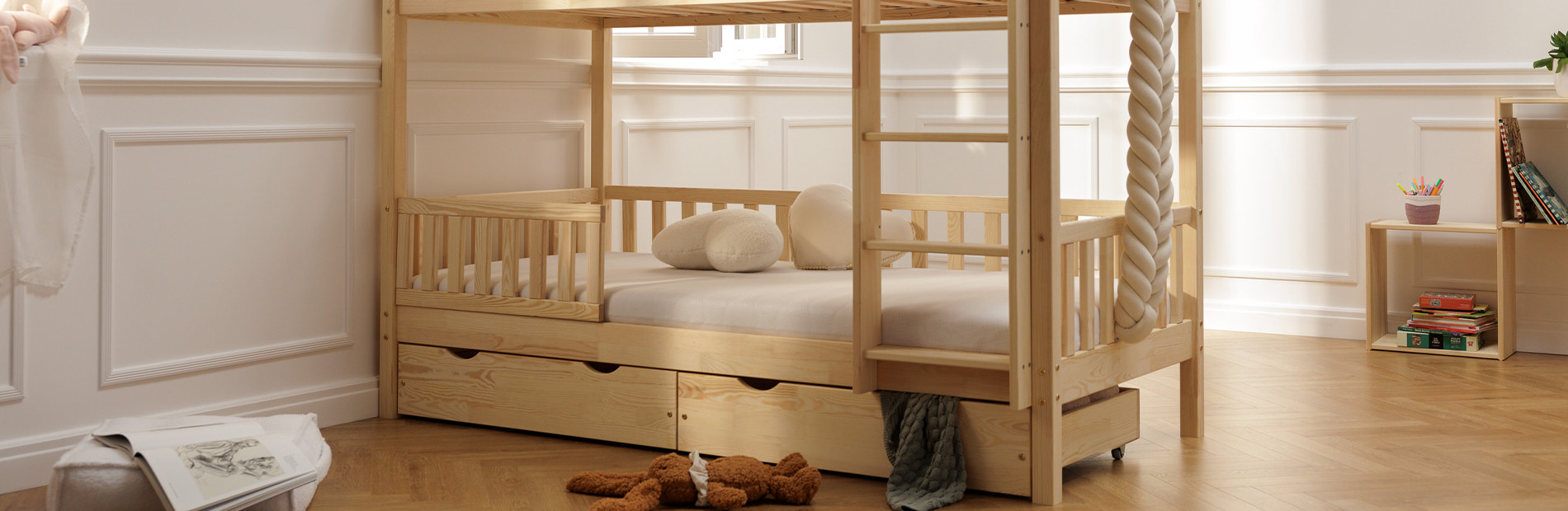 سرير بطابقين للأطفال: توصيل سريع | Mon Lit Cabane