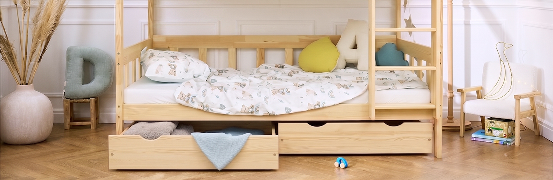 Patrová postel cabane WT se zásuvkou | Mon Lit Cabane