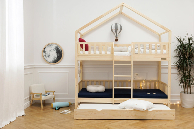 Lit Cabane Superposé DBT Premium avec Tiroir