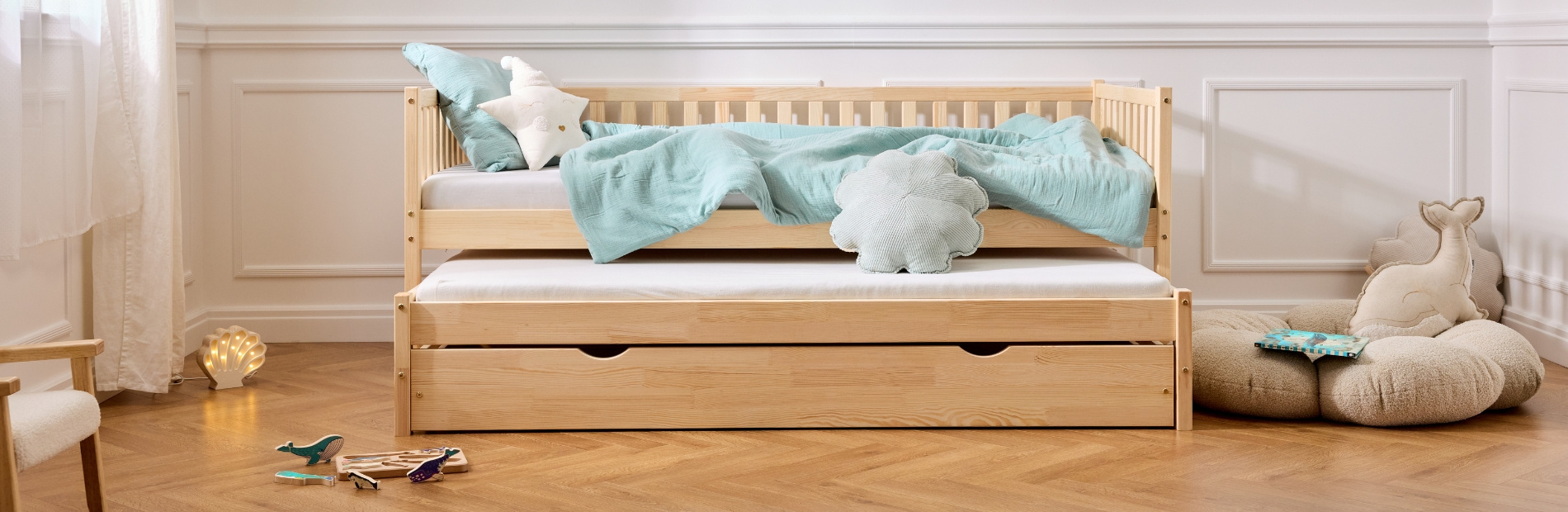 Dakar Premium Duo Einzelbett: Ausziehbett mit Schubladen | Mon Lit Cabane