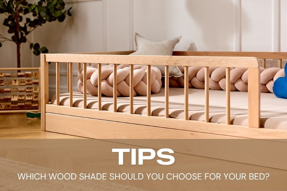 Which wood finish should be chosen for a bed?