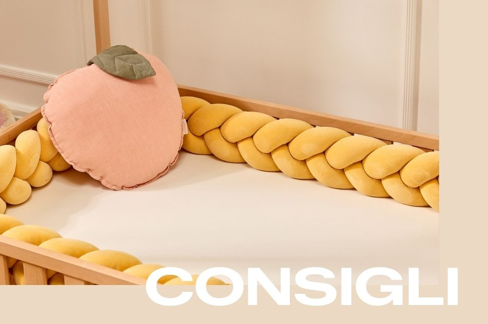 Paracolpi intrecciati per letto: il dettaglio décor che valorizza il letto del tuo bambino