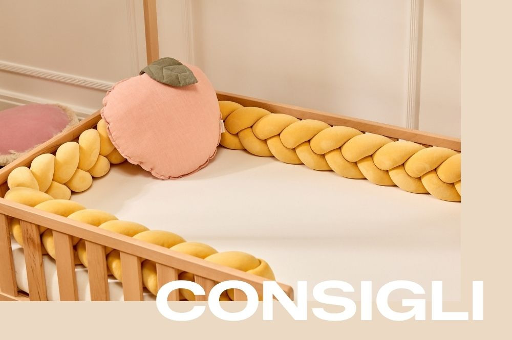 Paracolpi intrecciati per letto: il dettaglio décor che valorizza il letto del tuo bambino